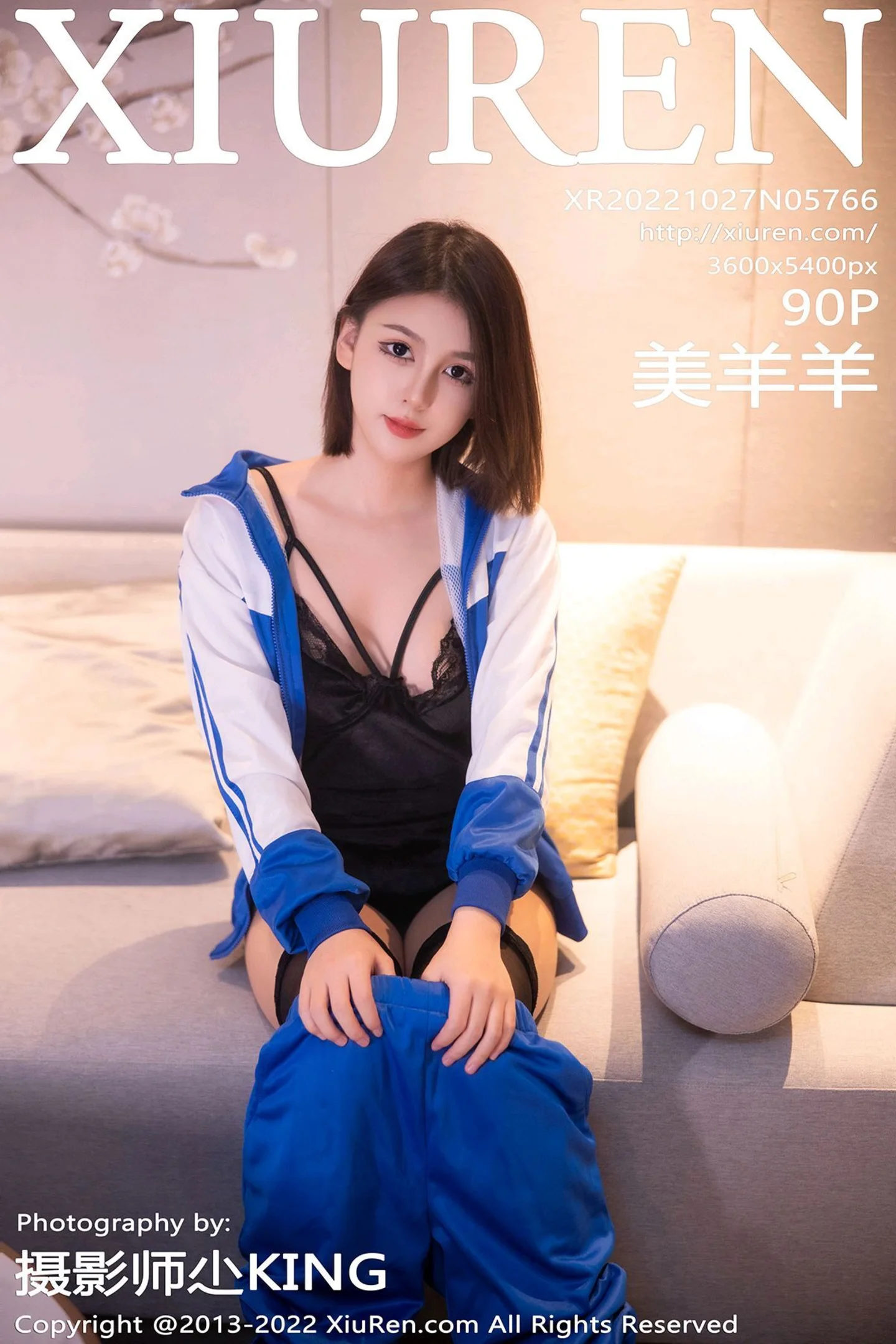 [XiuRen秀人网]No.5766_模特美羊羊宾馆场景脱运动装露黑色薄纱情趣内衣迷人诱惑写真90P-秀人网 - XiuRen.Xyz